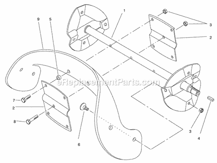 Rotor Assembly Diagram and Parts List for 28223 7900001-7999999 - 1997 Lawn Boy Snow Blower